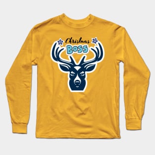 CHRISTMAS DEER BOSS Long Sleeve T-Shirt